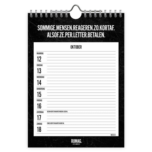 RUMAG Weekkalender 2026