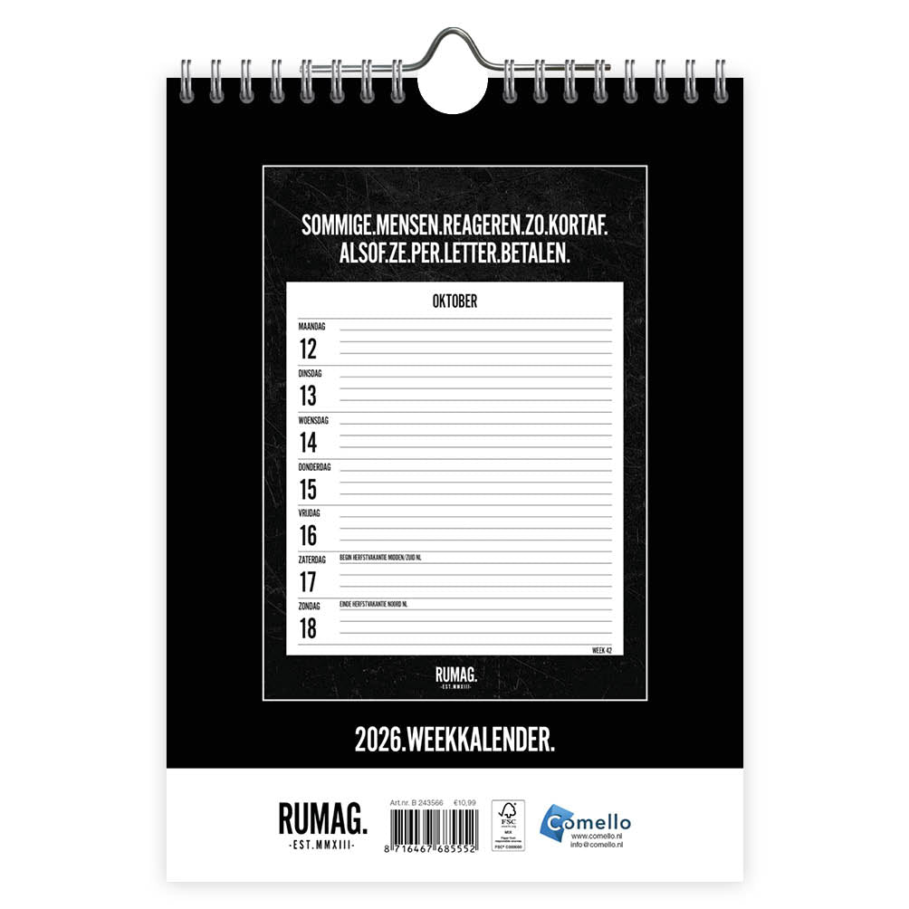 RUMAG Weekkalender 2026