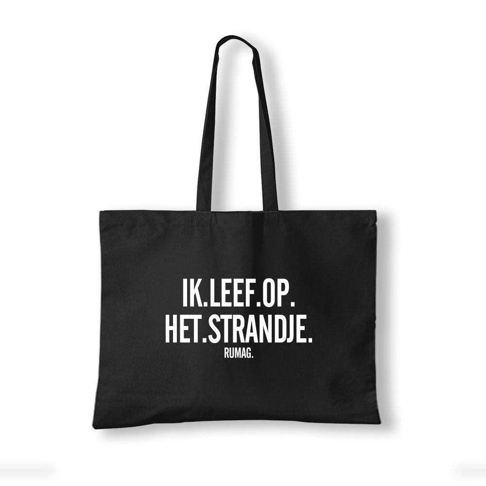 Strandtas 'Ik leef op het strandje'