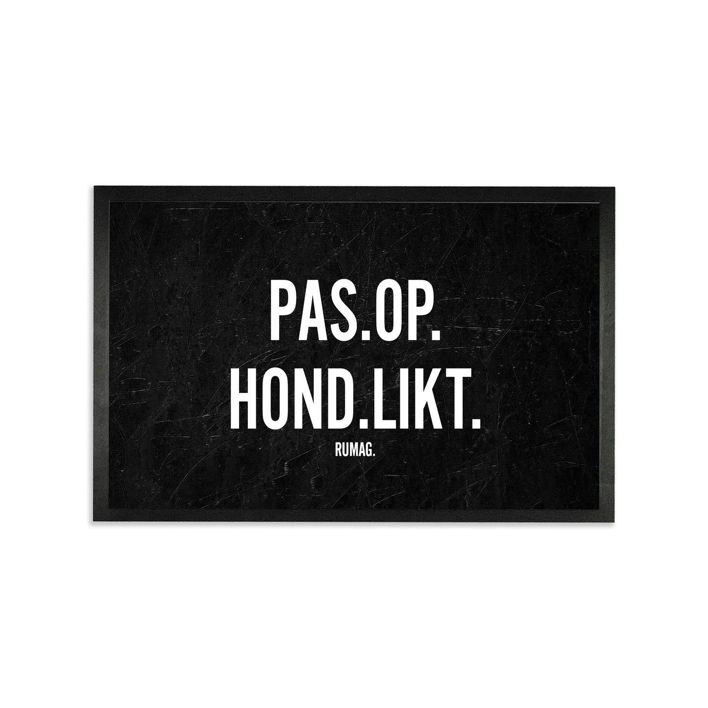 Deurmat - Pas op: Hond likt