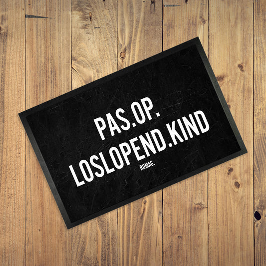 Deurmat - Pas op: loslopend kind