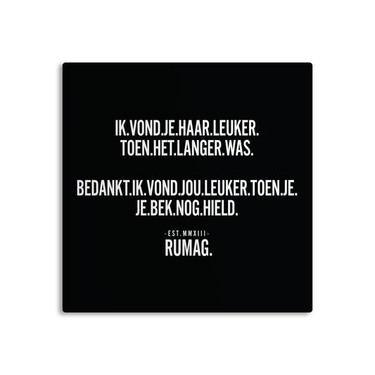 RUMAG Tegel - Ik vond je haar leuker toen het langer was