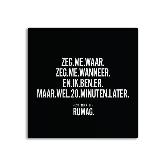 RUMAG Tegel - Maar wel 20 minuten later