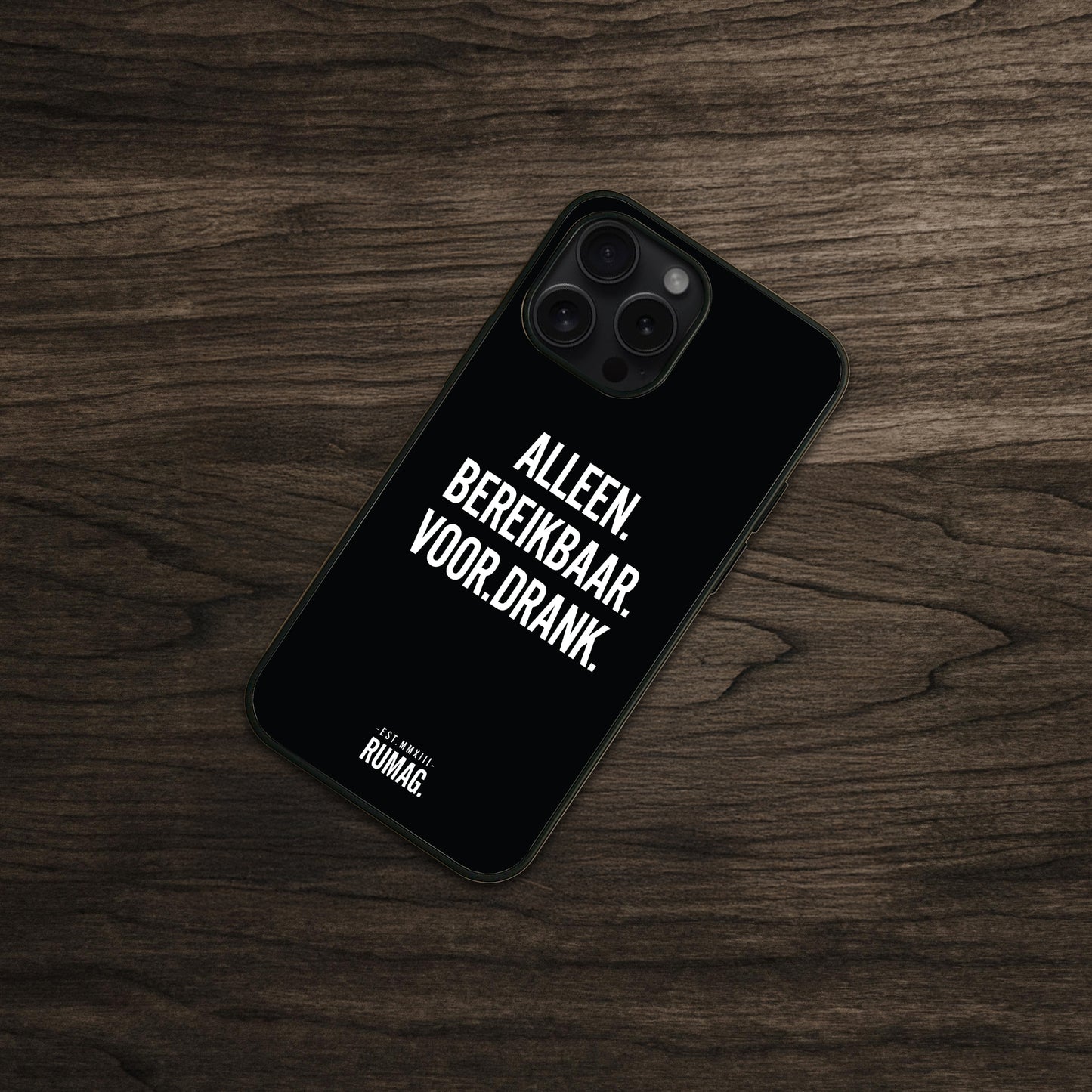 RUMAG Telefoonhoes iPhone - Alleen bereikbaar voor drank