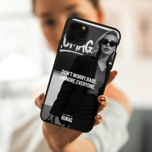 RUMAG Telefoonhoes iPhone - Don't worry I ignore everyone