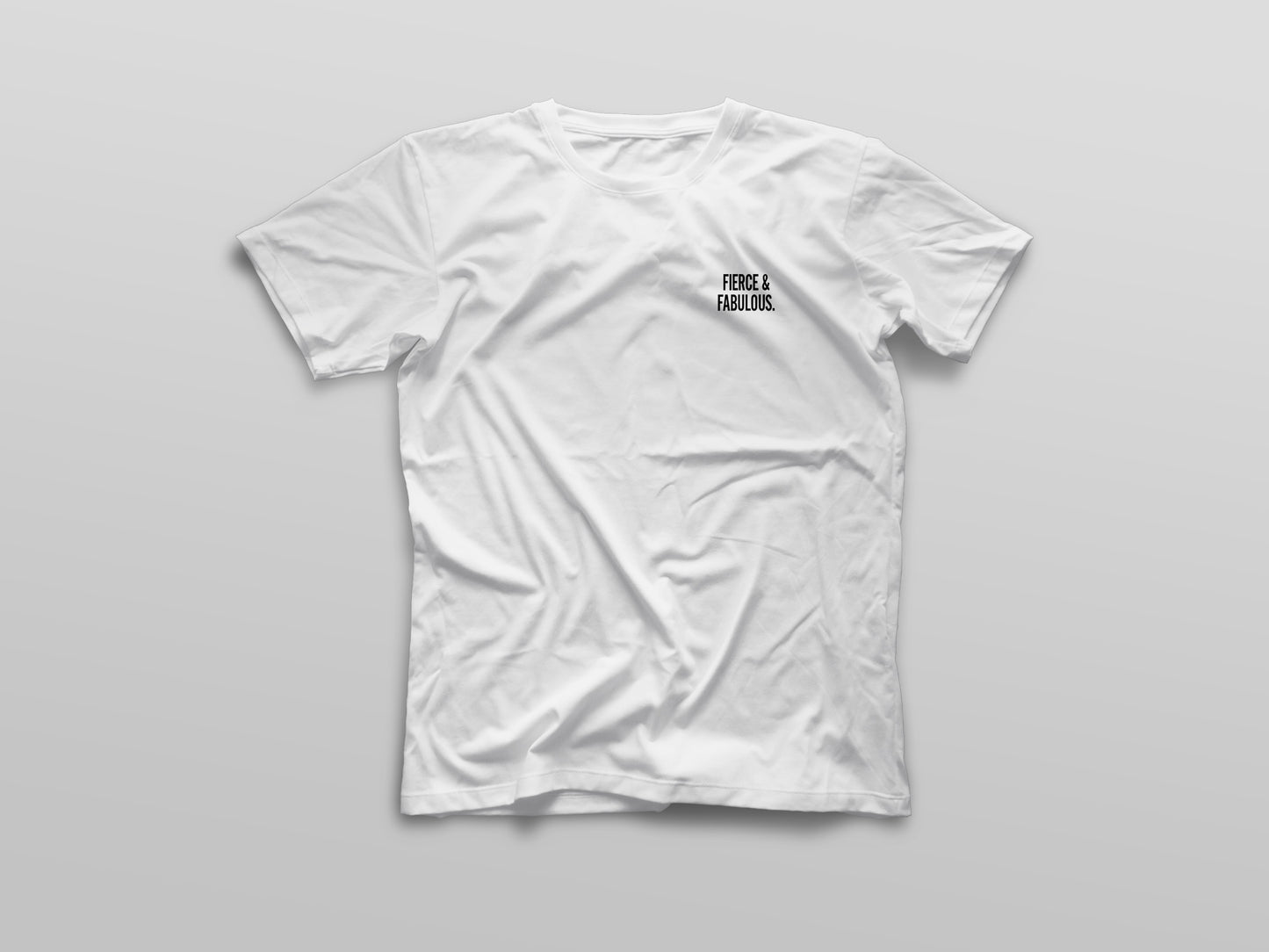 T-shirt Regular Fit Wit - Fierce & Fabulous