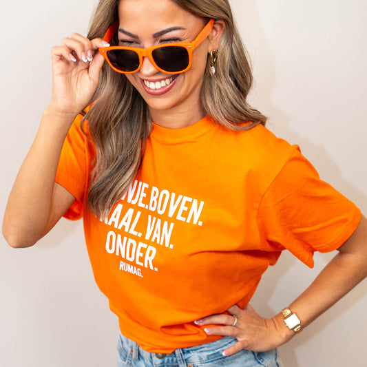 Oranje Boven Kaal Van Onder - Koningsdag T-shirt