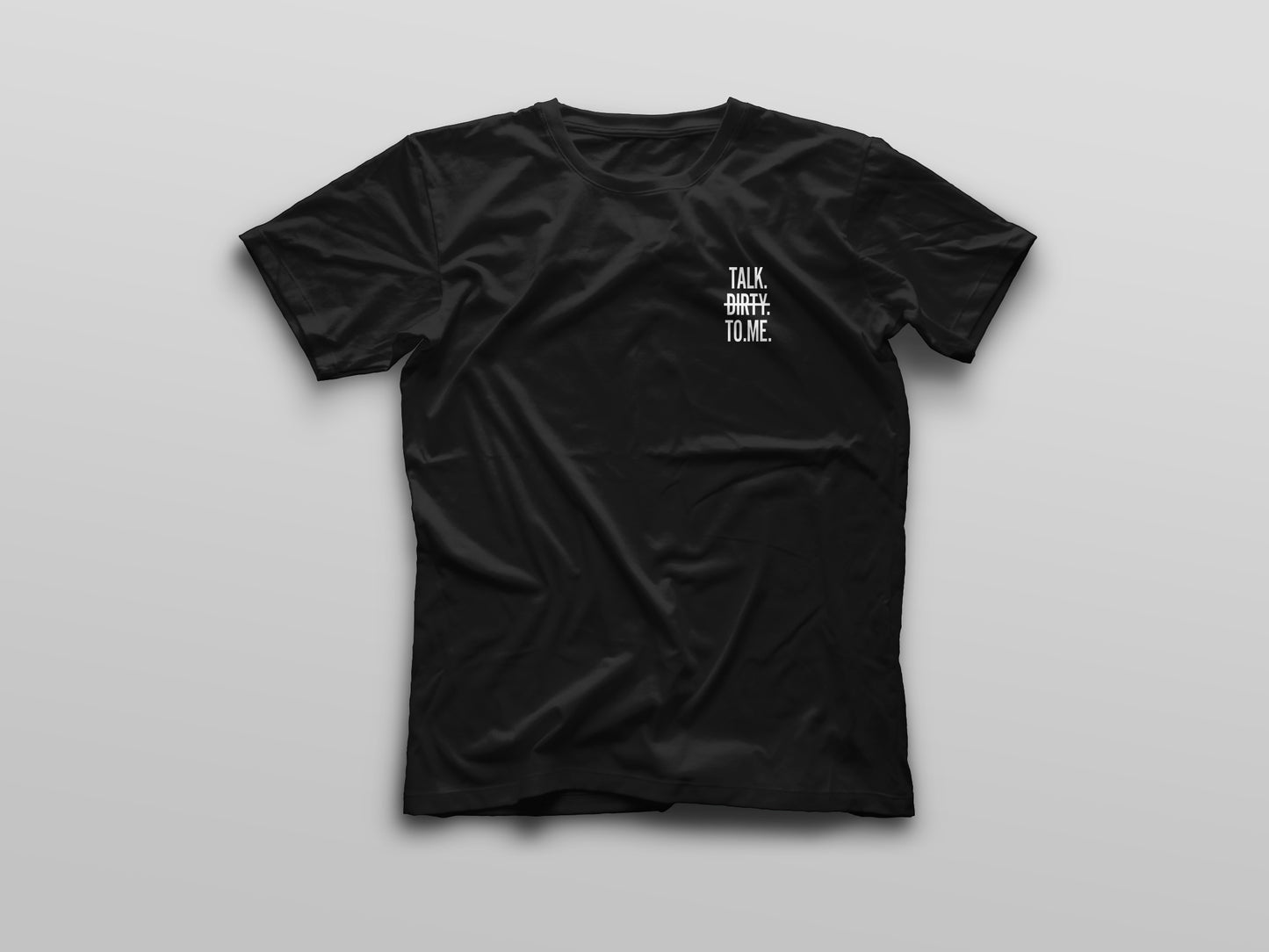 T-shirt Regular Fit Zwart - Talk dirty to me