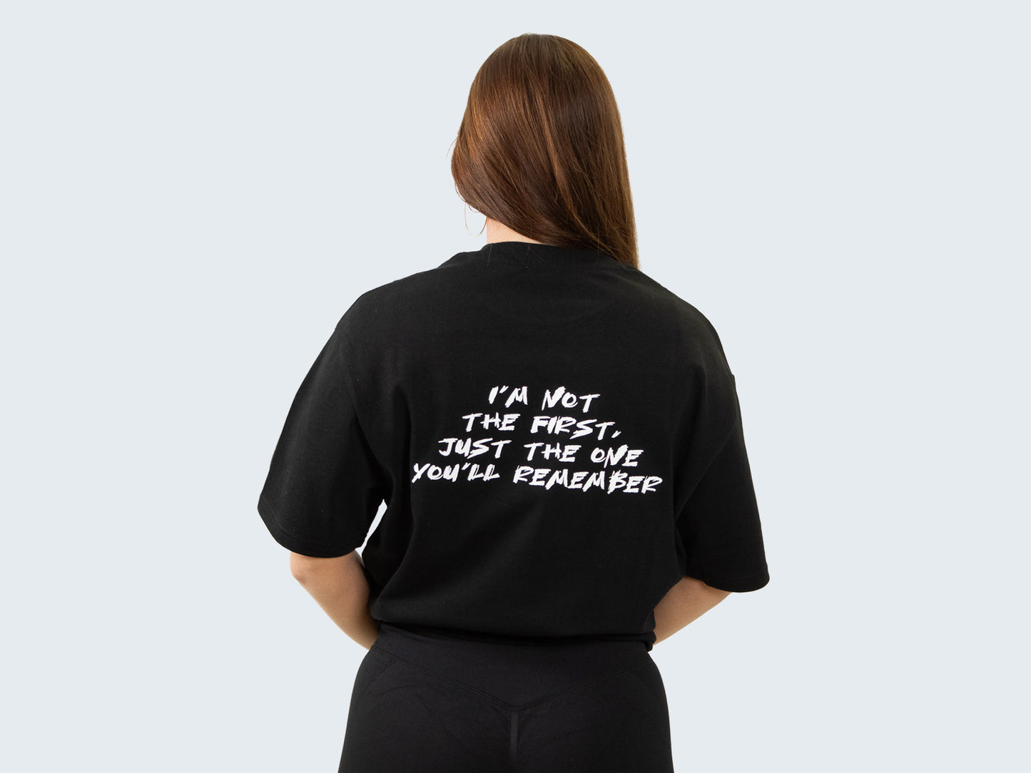 T-Shirt Heavy Zwart - I'm not the first