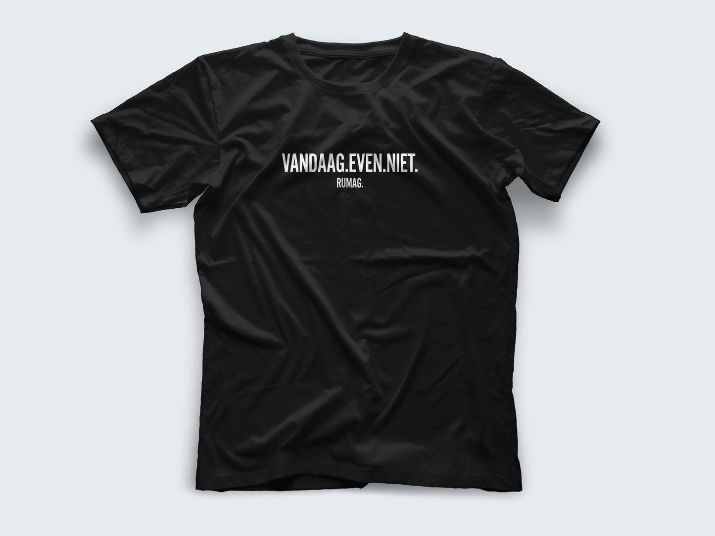T-shirt Regular Fit Zwart - Vandaag even niet