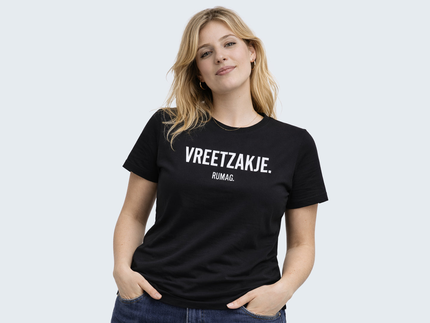 T-shirt Regular Fit Zwart - Vreetzakje