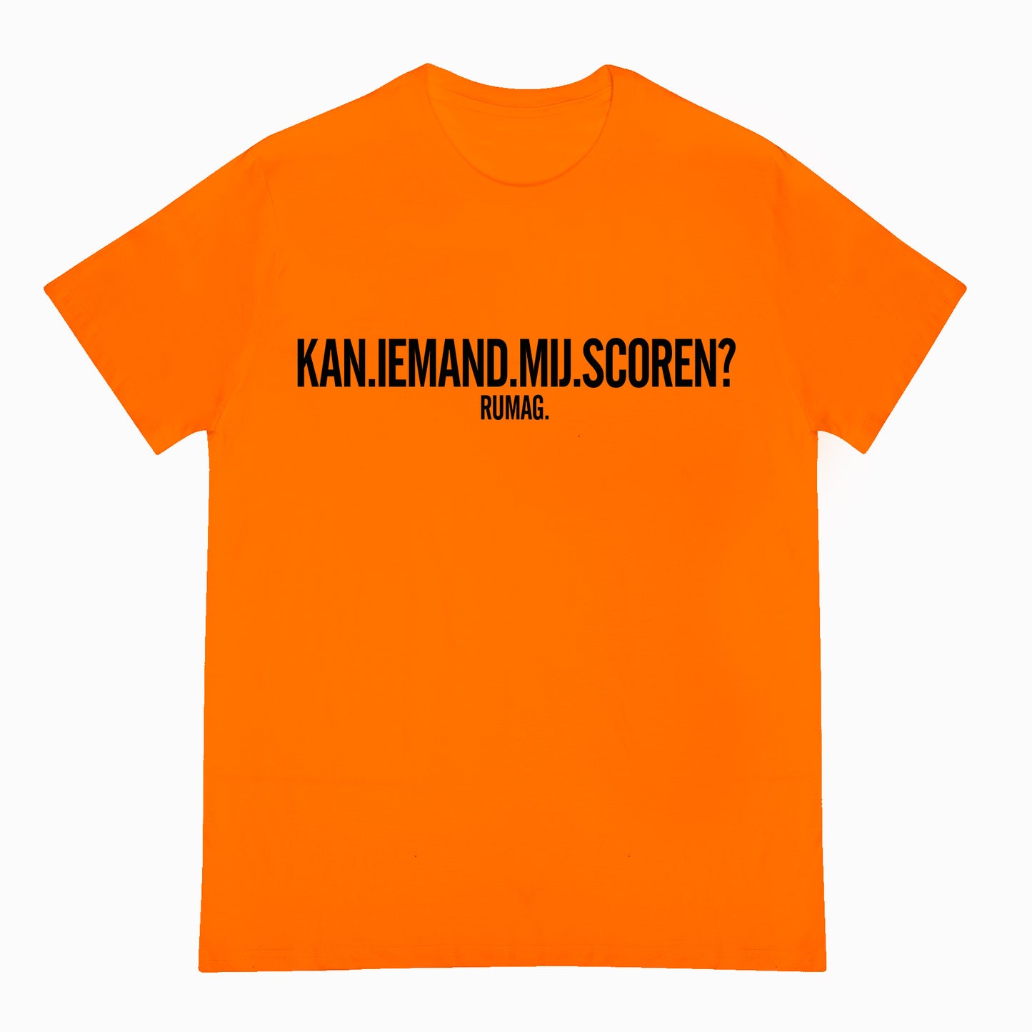 T-Shirt 'Kan iemand mij scoren?'