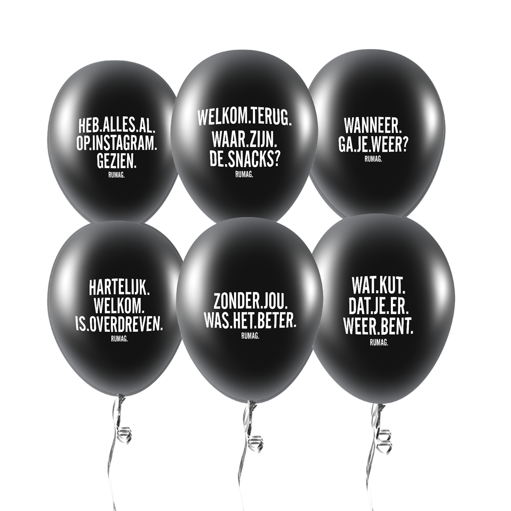 Ballonnen 'Welkom terug'