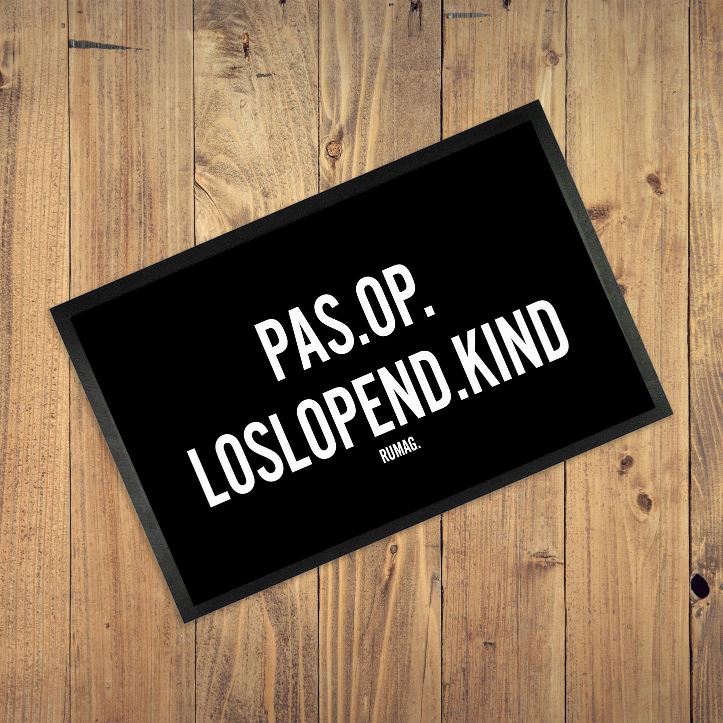Deurmat - Pas op: loslopend kind