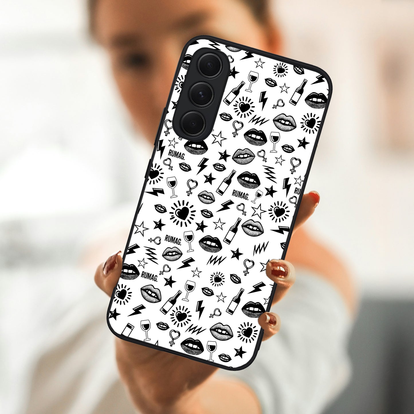 RUMAG Telefoonhoes Samsung - SASSY CHAOS wit