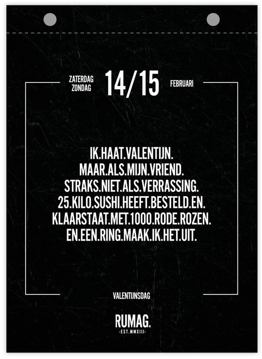 RUMAG Scheurkalender 2026