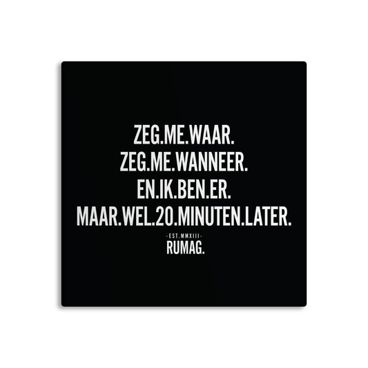 RUMAG Tegel - Maar wel 20 minuten later