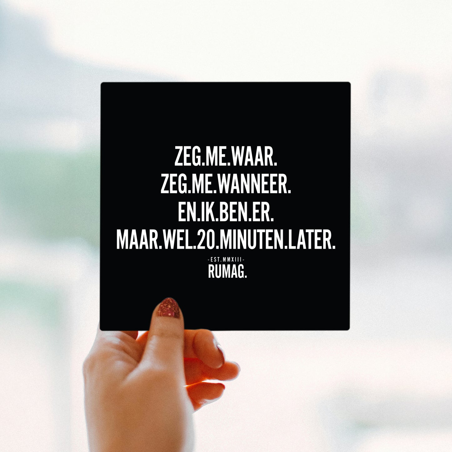 RUMAG Tegel - Maar wel 20 minuten later