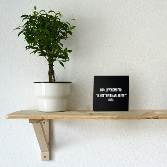 RUMAG Tegel - Mijn levensmotto