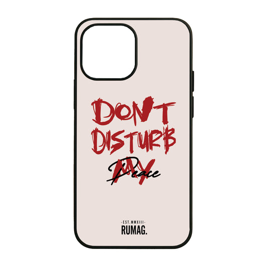RUMAG Telefoonhoes iPhone - Don't disturb my peace WIT
