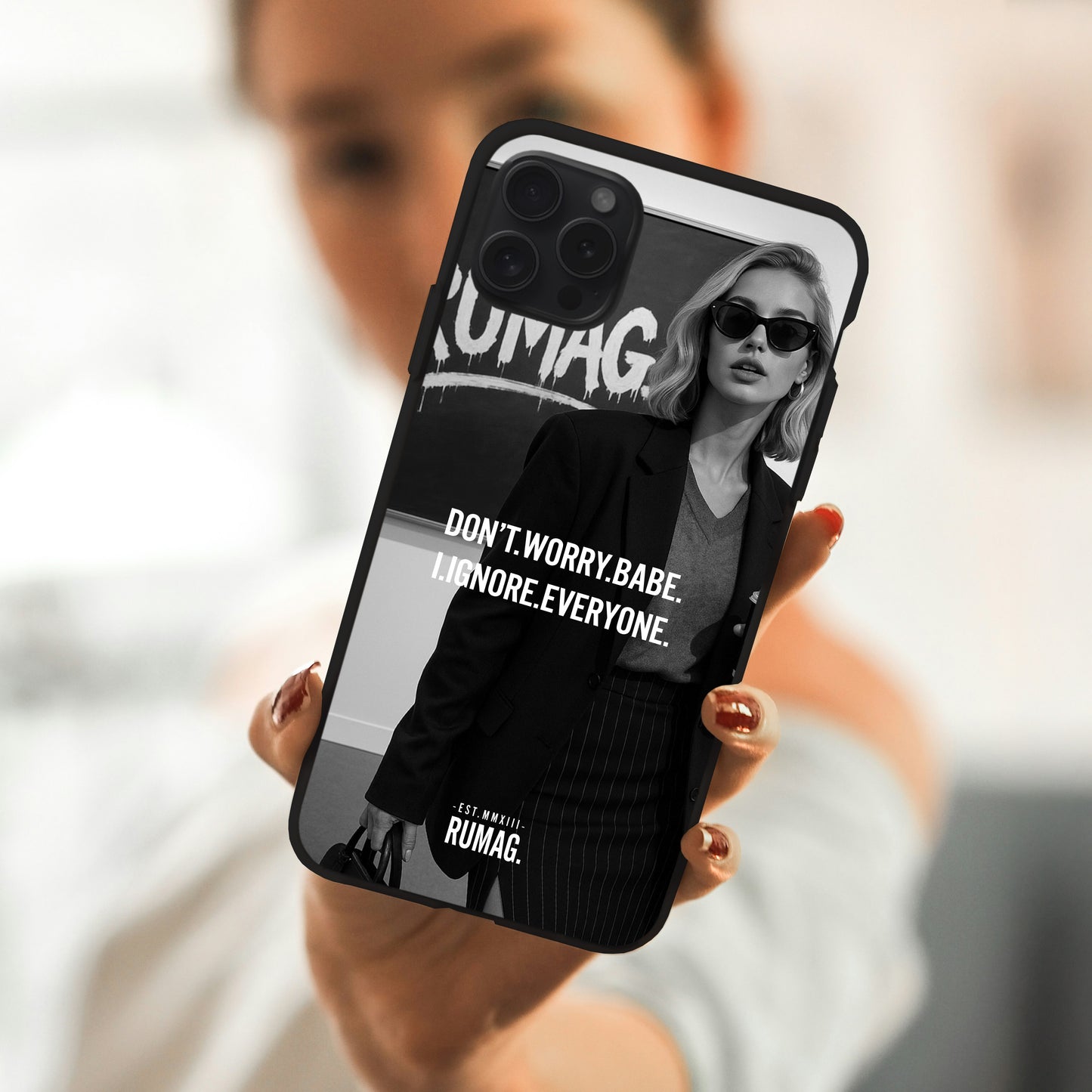 RUMAG Telefoonhoes iPhone - Don't worry I ignore everyone