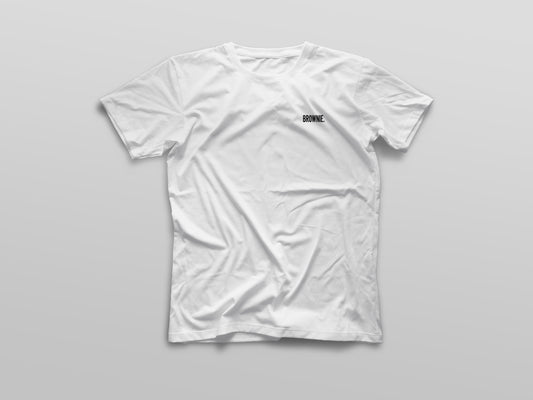 T-shirt Regular Fit Wit - Brownie