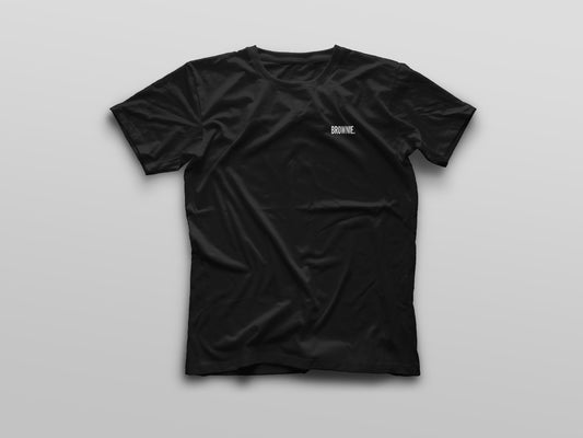 T-shirt Regular Fit Zwart - Brownie