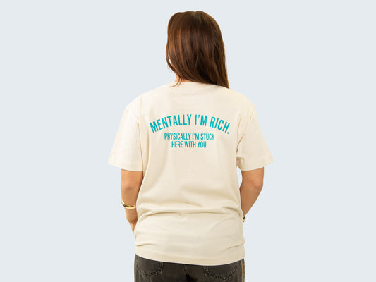 T-Shirt Heavy Creme - Mentally Rich