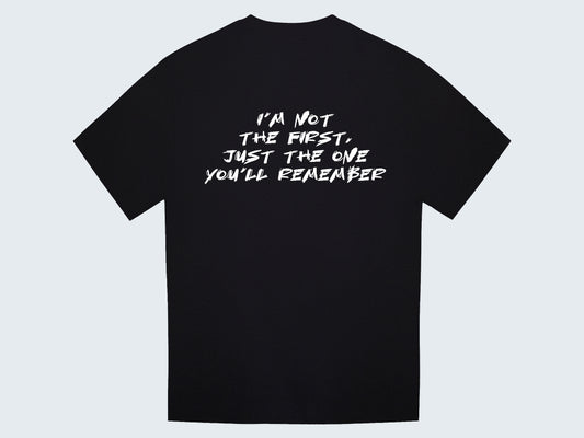 T-Shirt Heavy Zwart - I'm not the first