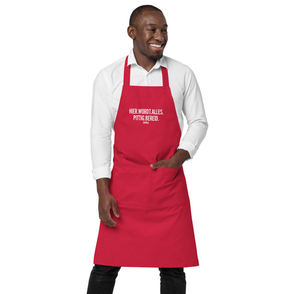 Keukenschort - Hier wordt alles pittig bereid