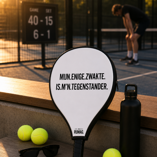 RUMAG Padelhoes - Mijn enige zwakte is m'n tegenstander