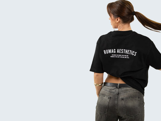 T-Shirt Heavy Zwart - RUMAG Aesthetics