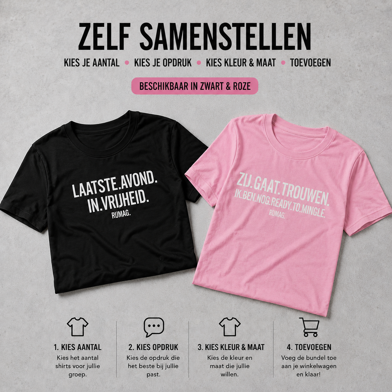 Vrijgezellenfeest Bundel (3–10 Shirts)
