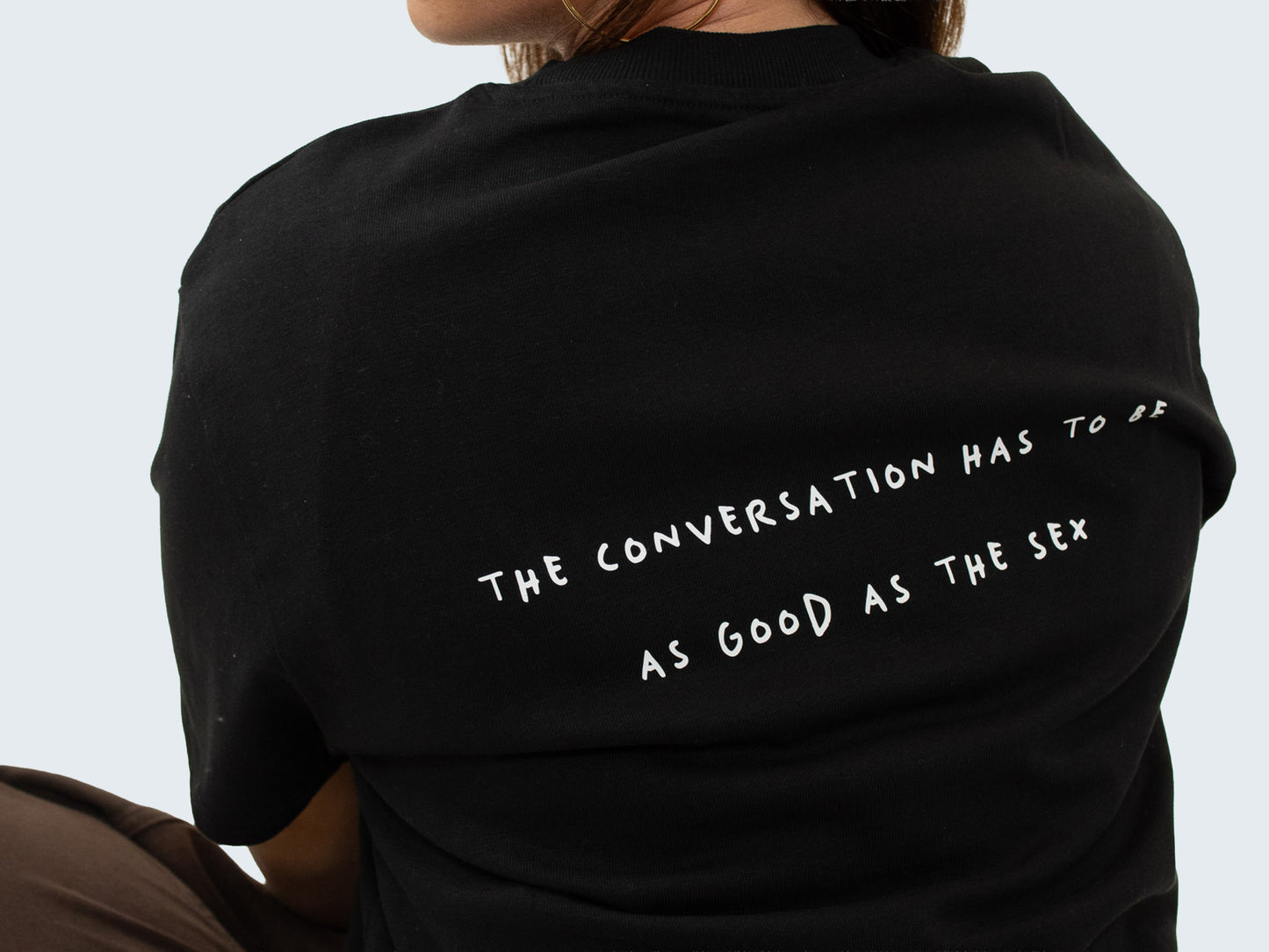 T-Shirt Heavy Zwart - The Conversation