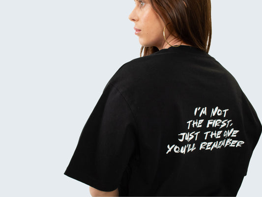 T-Shirt Heavy Zwart - I'm not the first
